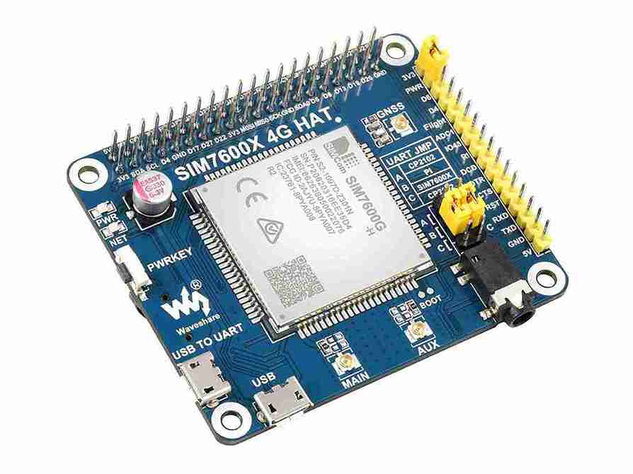 SIM7600G-H 4G LTE HAT (for Raspberry Pi)